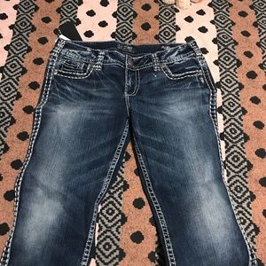 Silver slim fit jeans